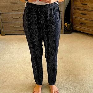 Joie Silk Snakeskin Print Drawstring Waist Pant Size S